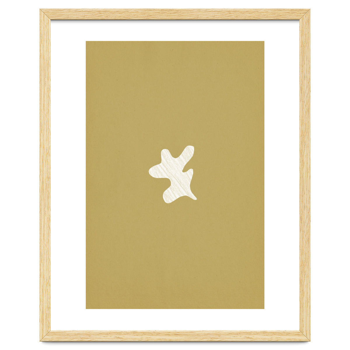 Olive green Matisse inspired shape