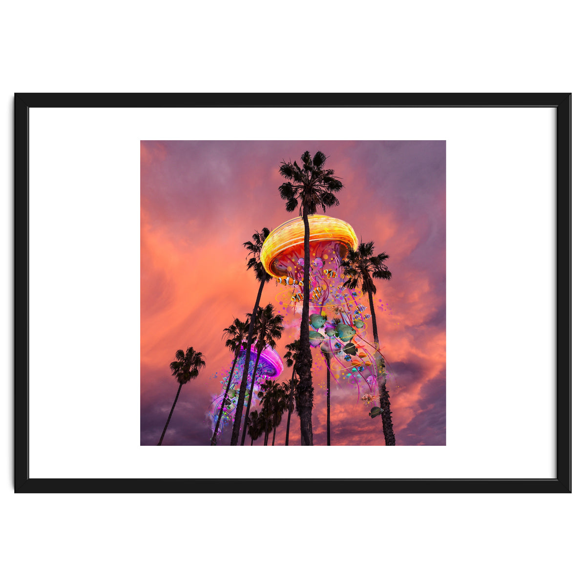 Electric Jellyfish in Palm Trees