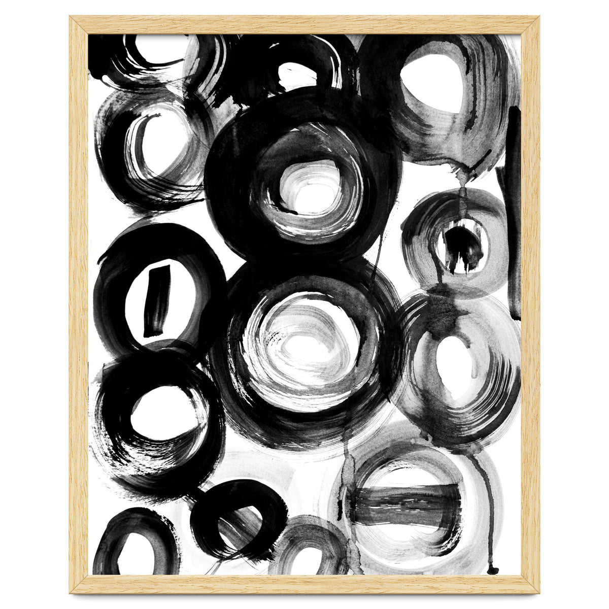 Black and White Ink Circles