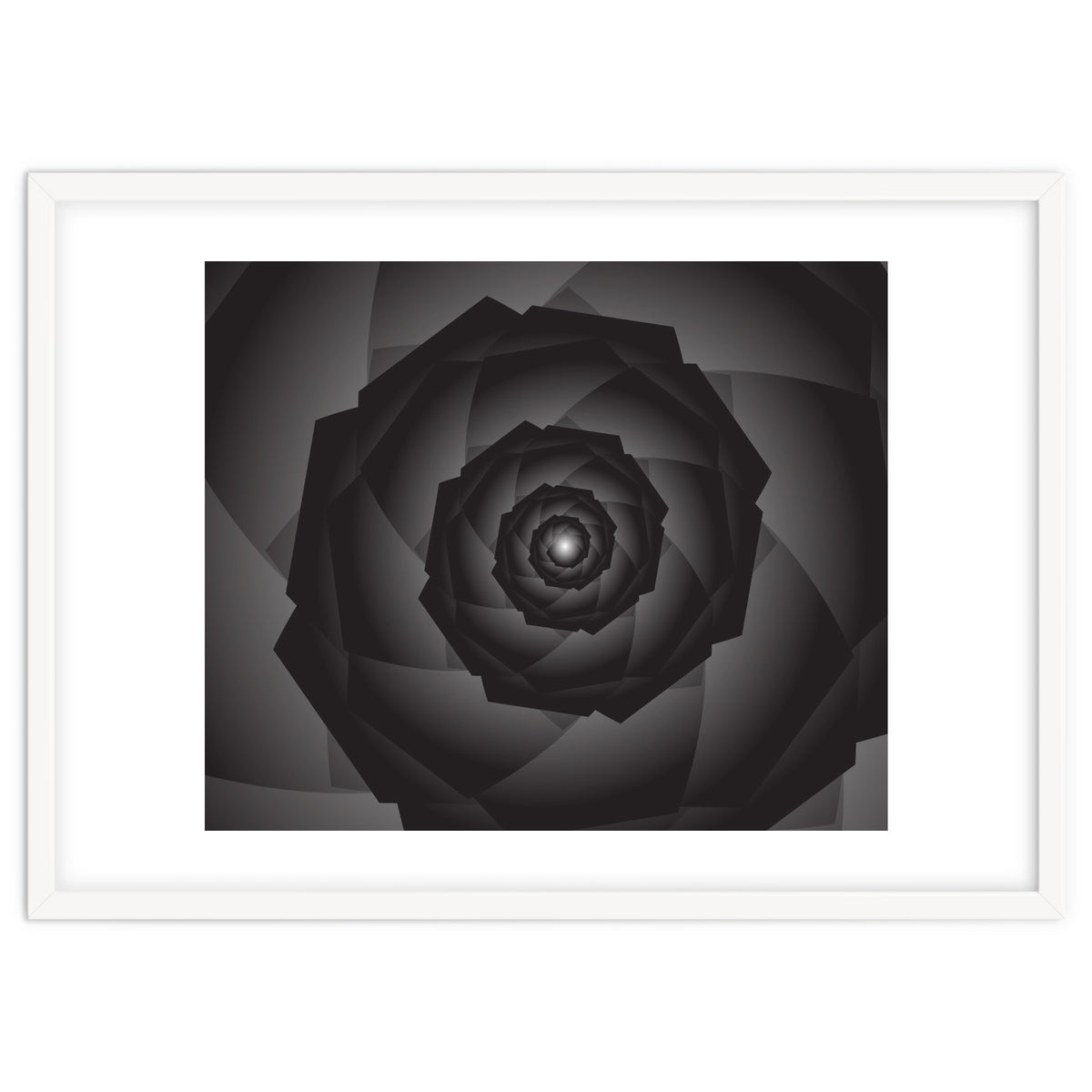 Mono Chrome Tech Spiral Pattern