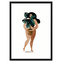 Nude With Plant