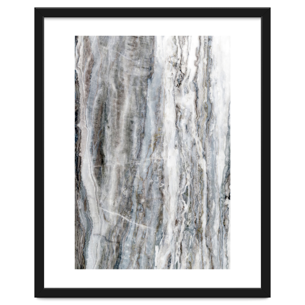 Marble Landscape II Blue and White