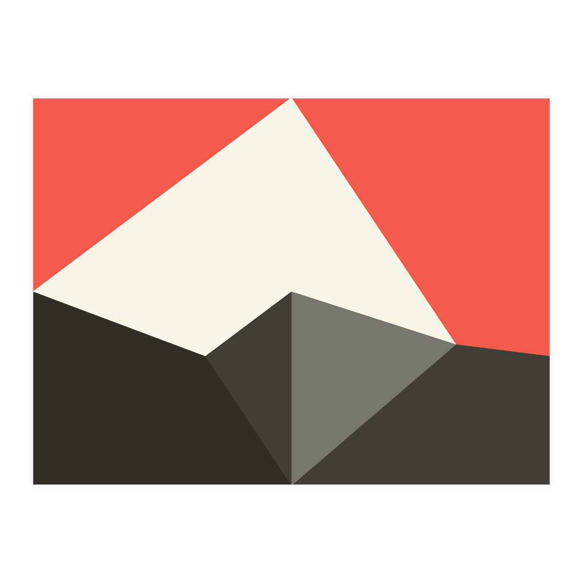 Geometric Shapes No. 77 - pink & grey (Print Only)