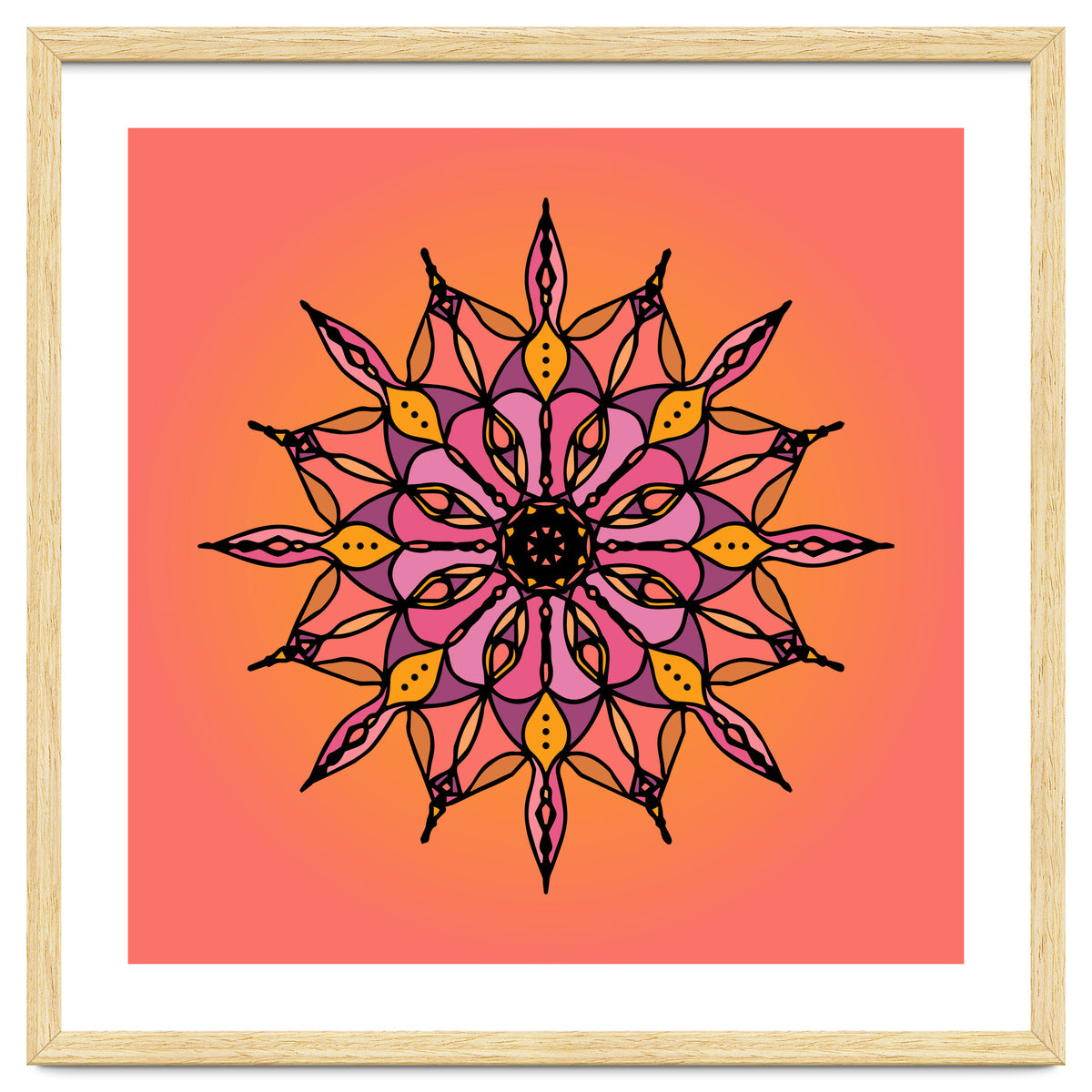 SUNSET CORAL MANDALA