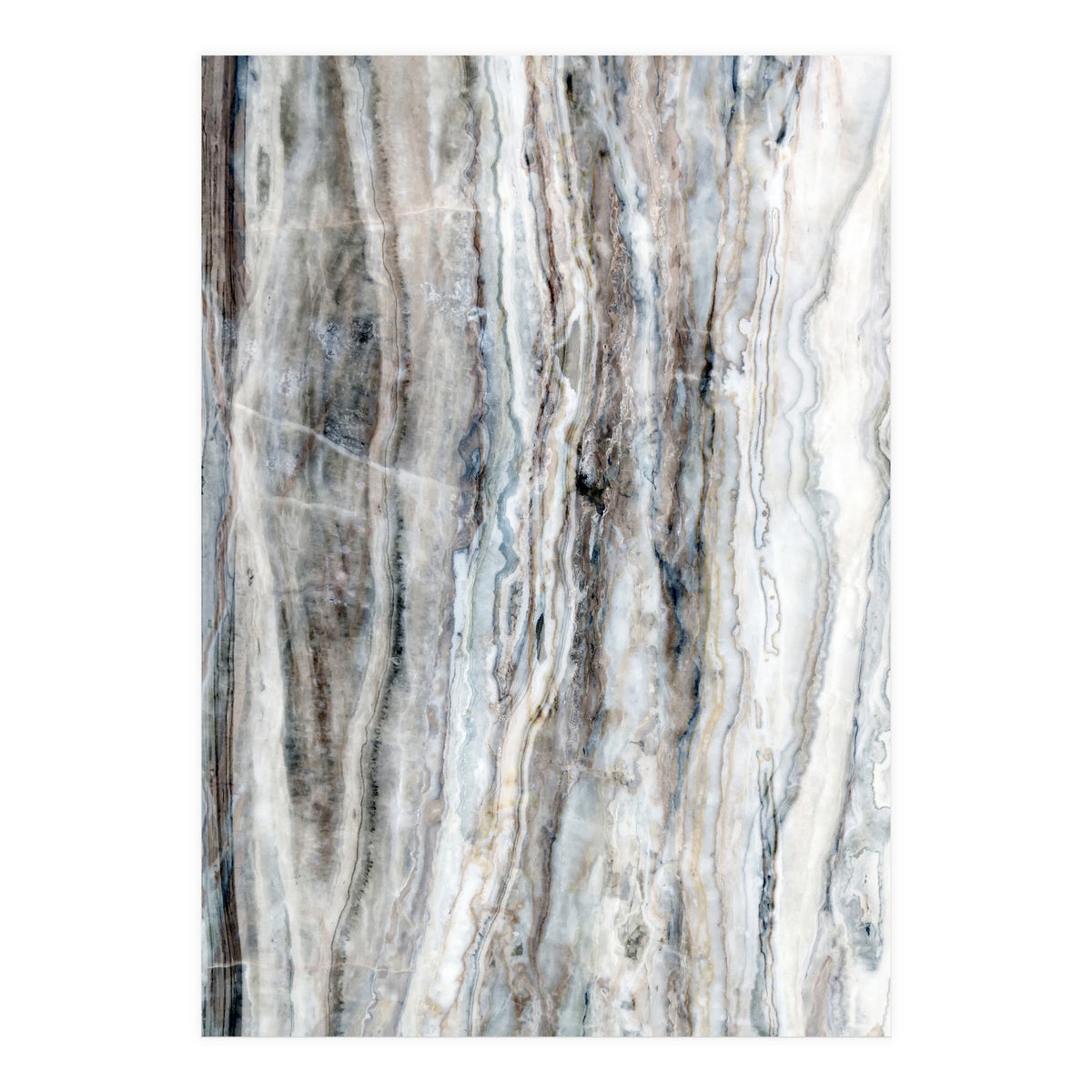 Marble Landscape I Blue and White (Print Only)