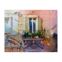 Balcony with flowers (Print Only)