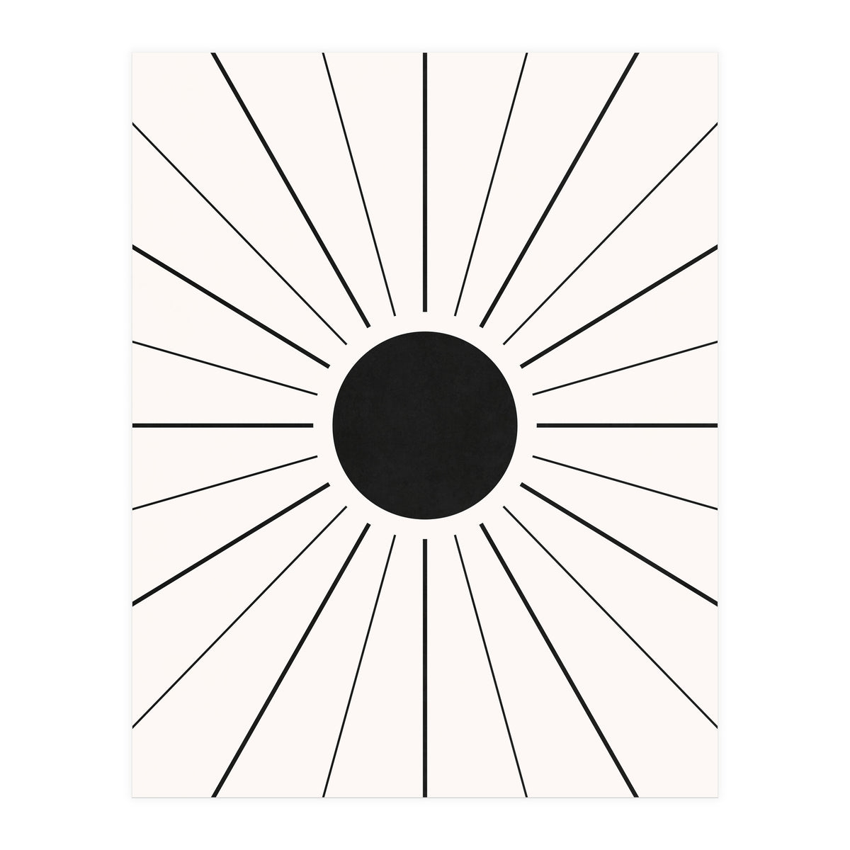 SUN IN LINES - BLACK (Print Only)