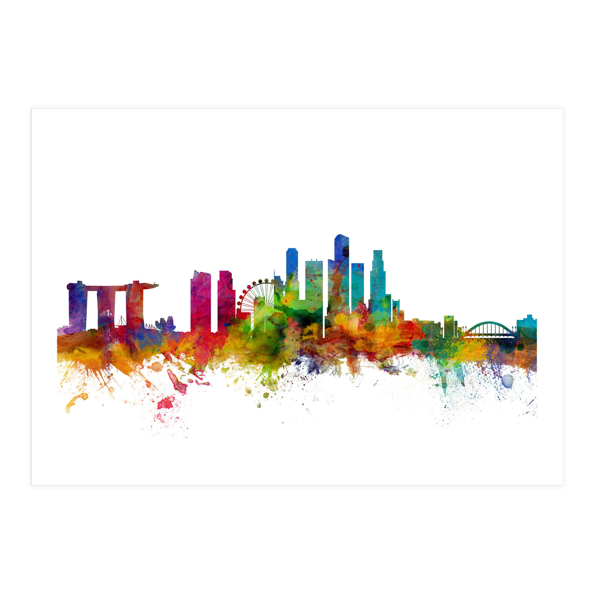 Singapore Skyline (Print Only)