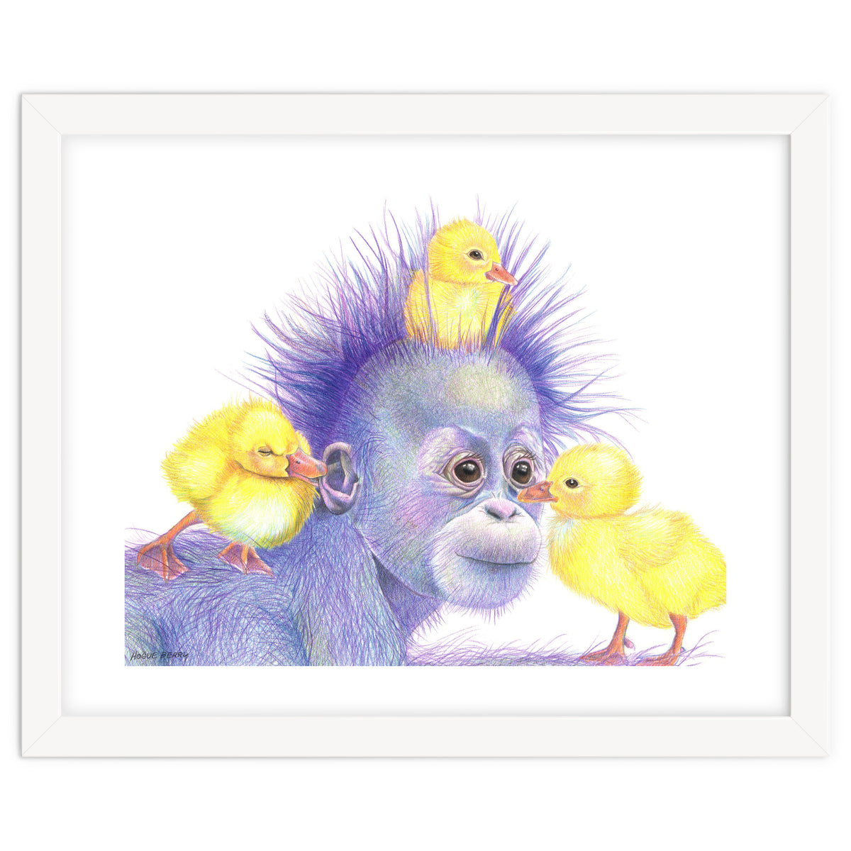 Purple Orangutan and Ducks