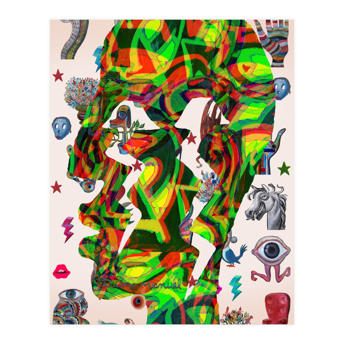 Perfil Con Rayos B 1 (Print Only)