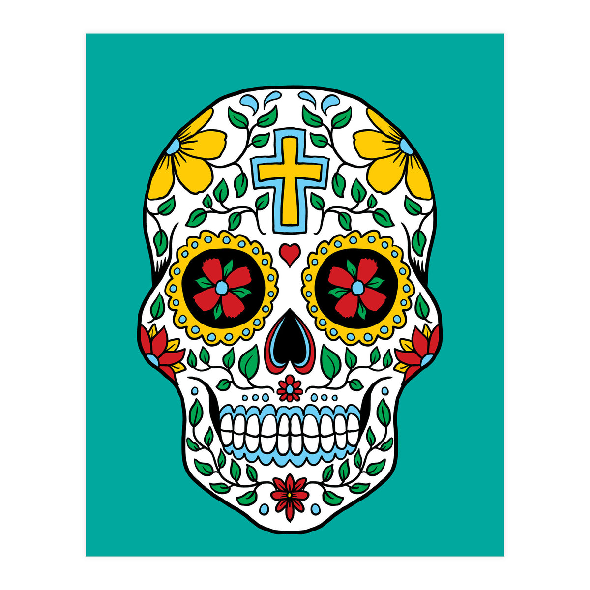 Colorful Skull III (Print Only)