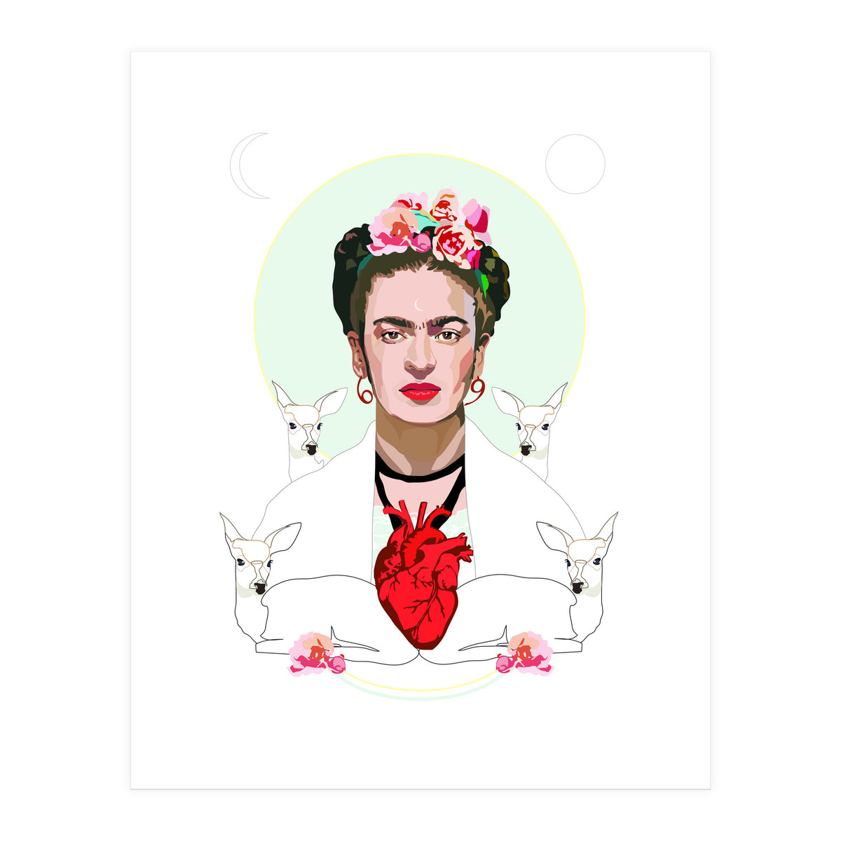 Frida Kahlo (light) (Print Only)