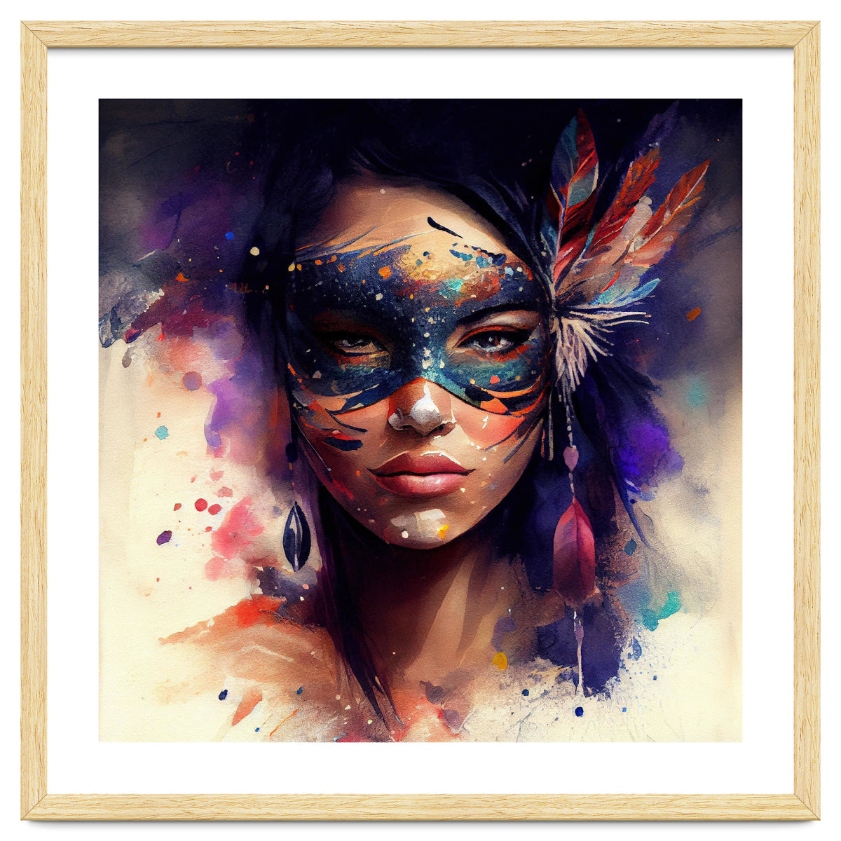 Watercolor Carnival Woman #1