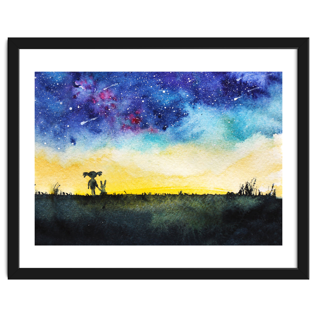 Baby girl's wishes || watercolor for nursery, kids room