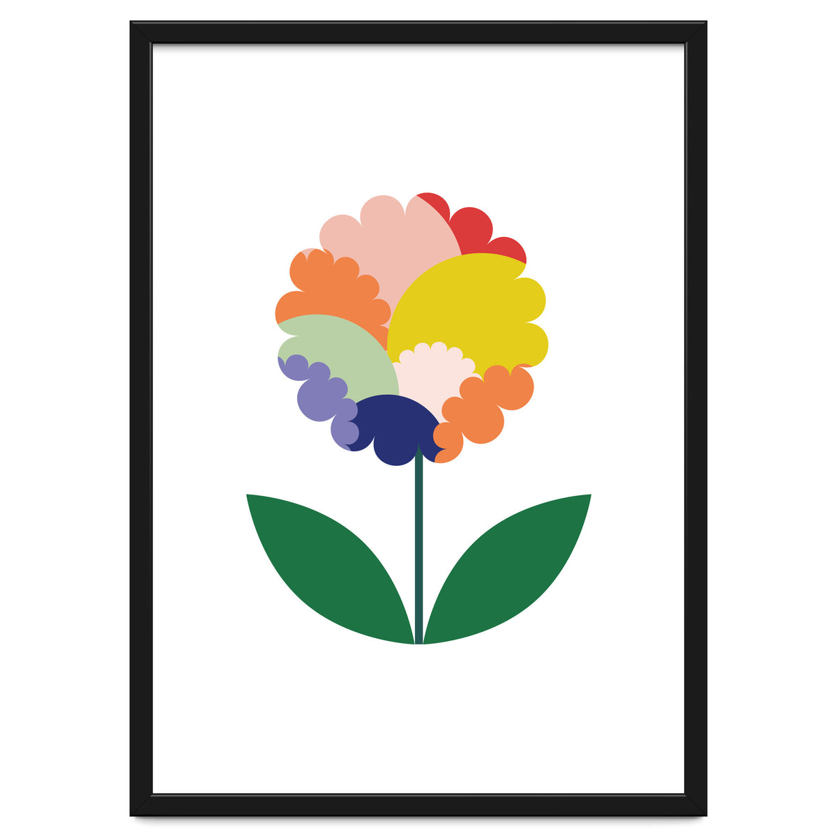 happy colorful flower