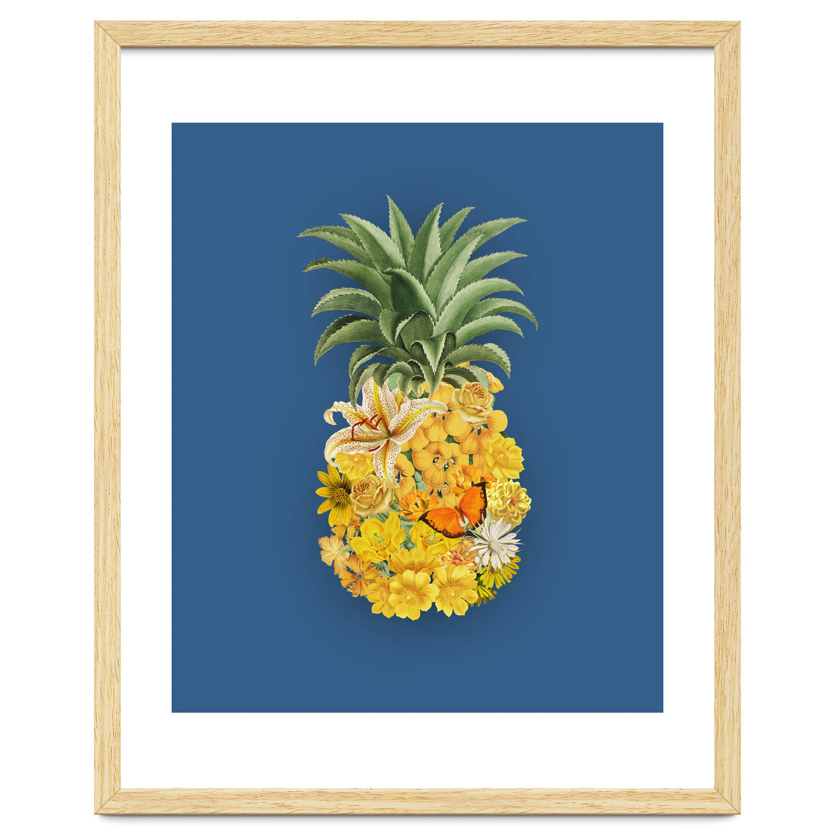 Pineapple Floral Blue