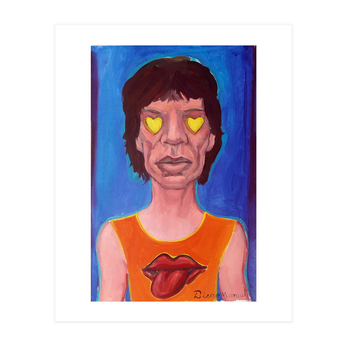 Mick and hearts (Print Only)