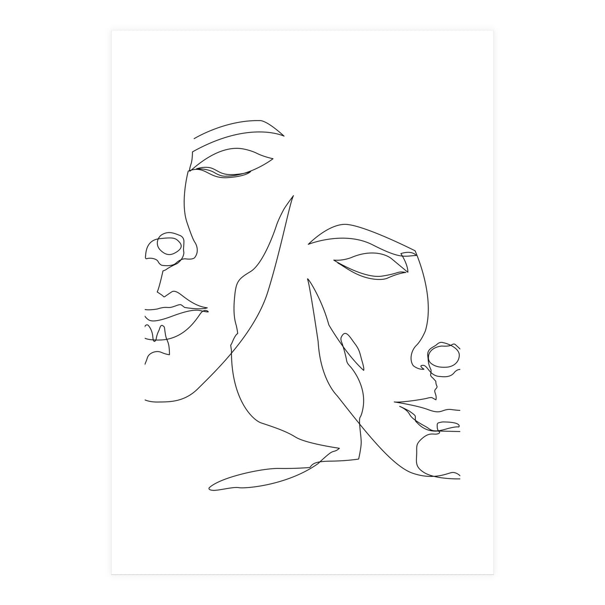 Male couple face (Print Only)