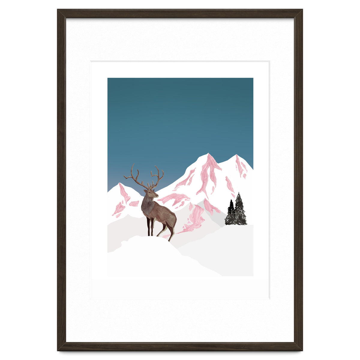 Mountain Love Winter Stag