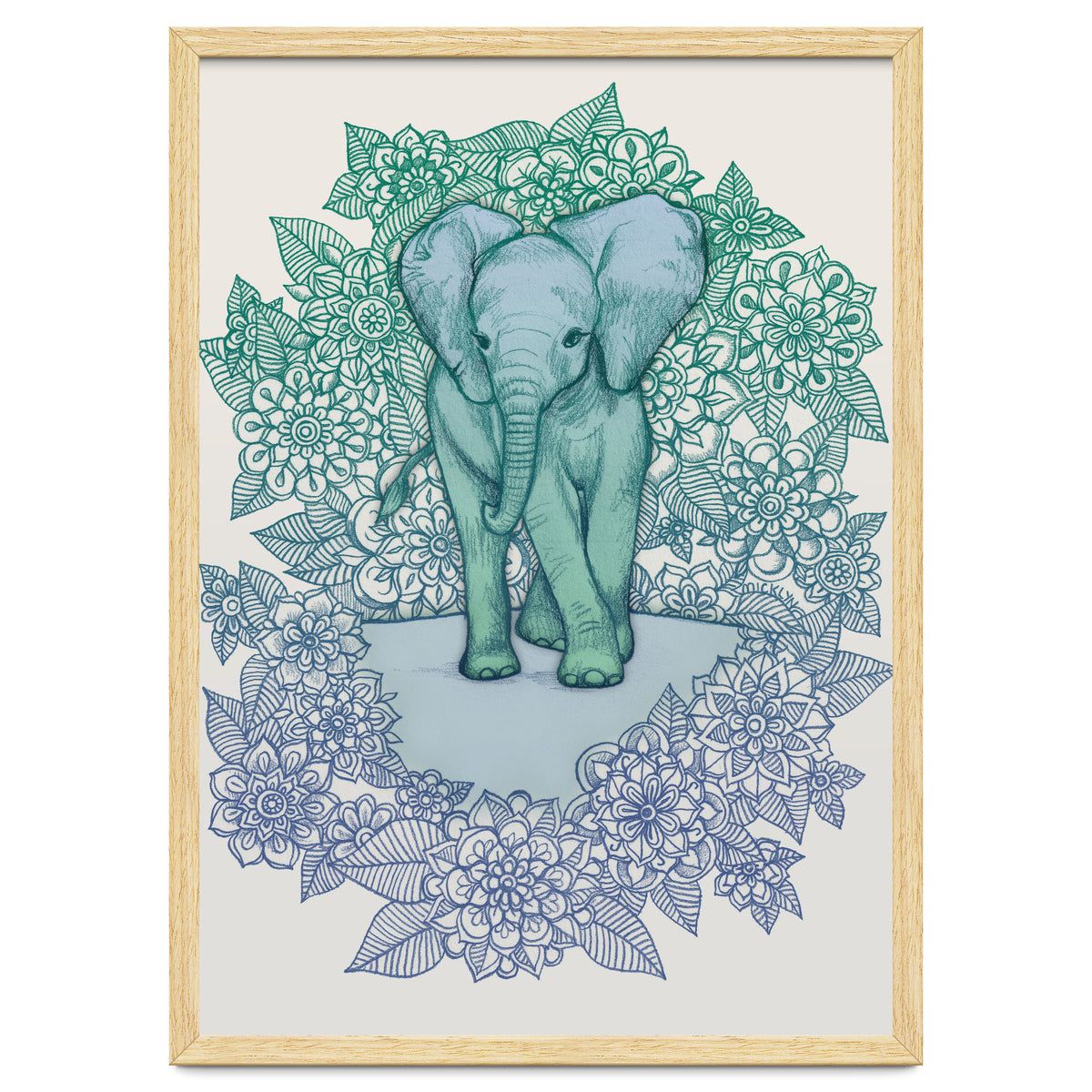 Emerald Elephant in the Lilac Evening