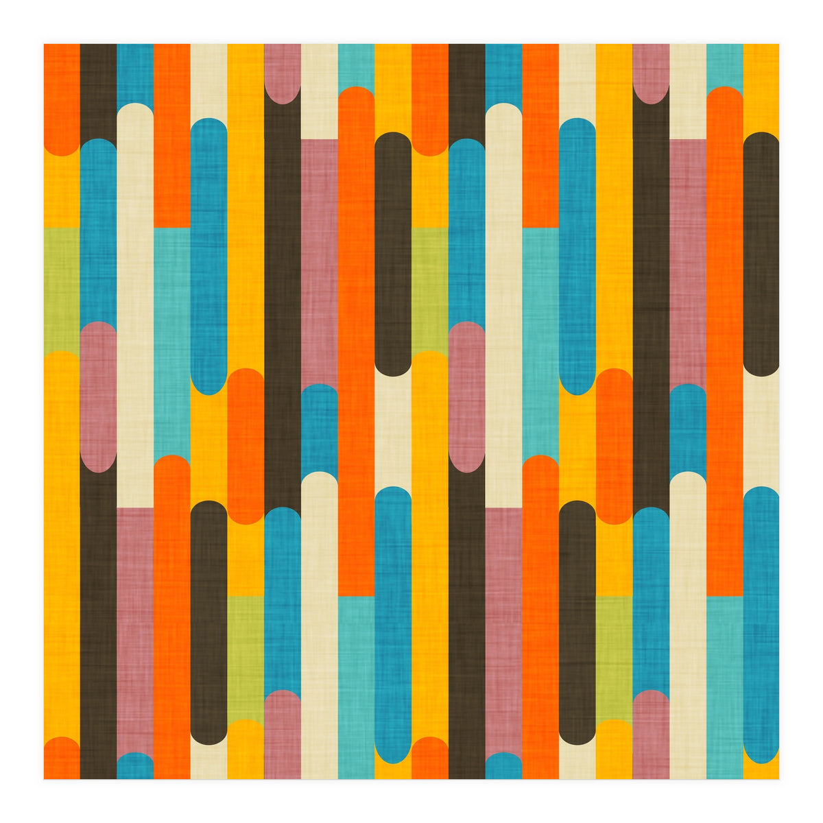 Retro Color Block Orange (Print Only)