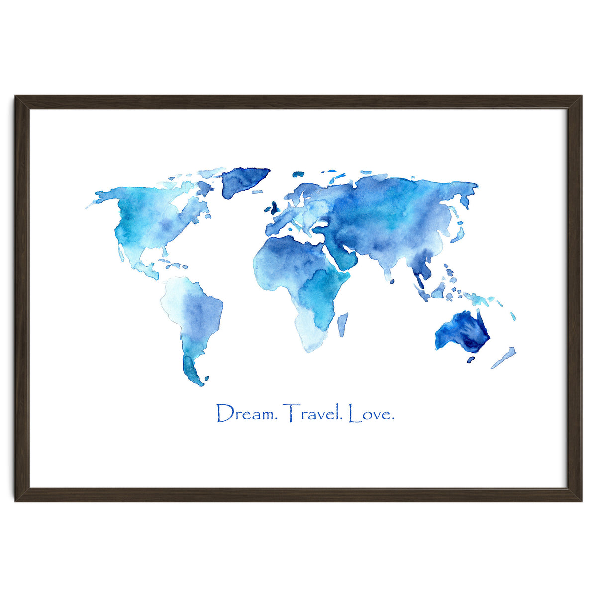Dream. Travel. Love || watercolor