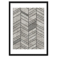 Concrete Chevron Pattern