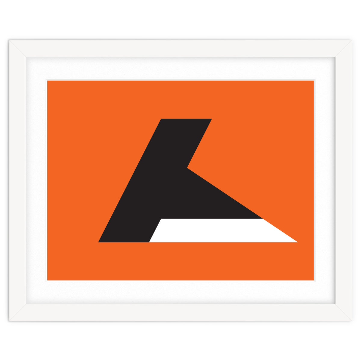 Geometric Shapes No. 79 - orange & black