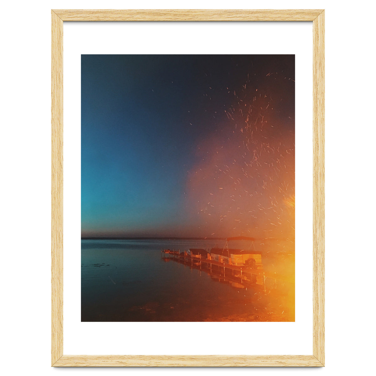 Firelight by the dock