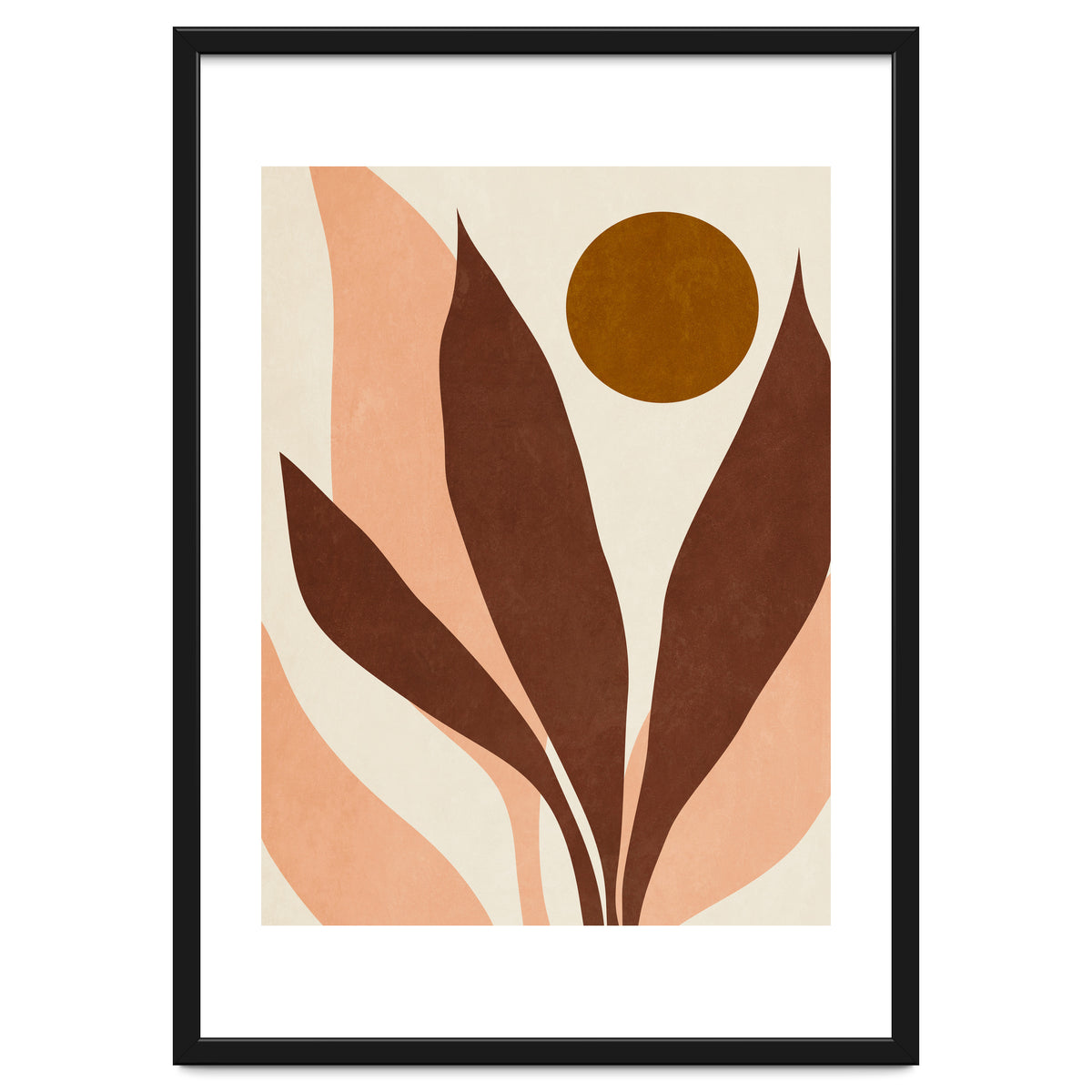 ABSTRACT LEAVES AND SUN - R01