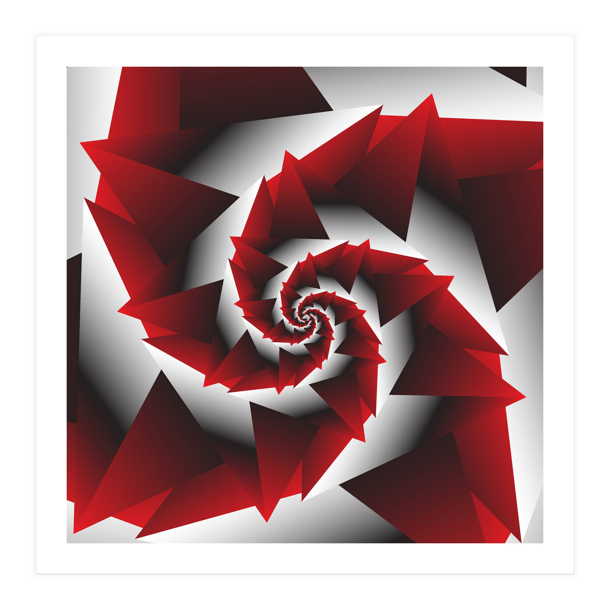Abstract Geometric Red Graphics (Print Only)