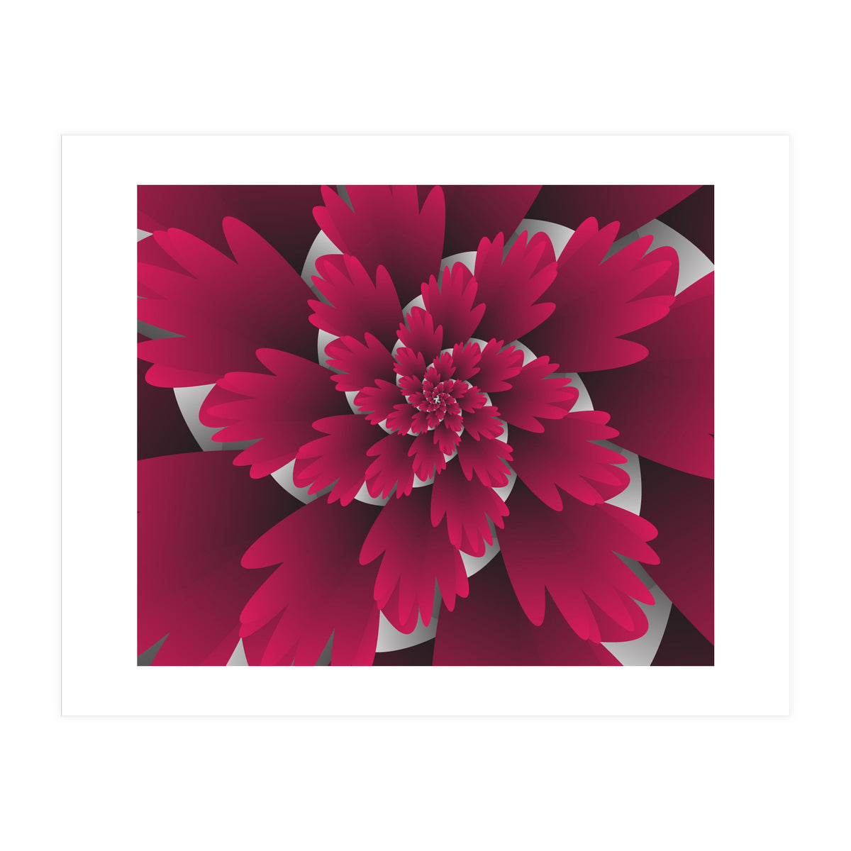 3D Pink Leaf Blooms (Print Only)