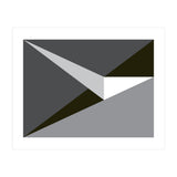 Geometric Shapes No. 73 - black & grey triangles  (Print Only) thumbnail