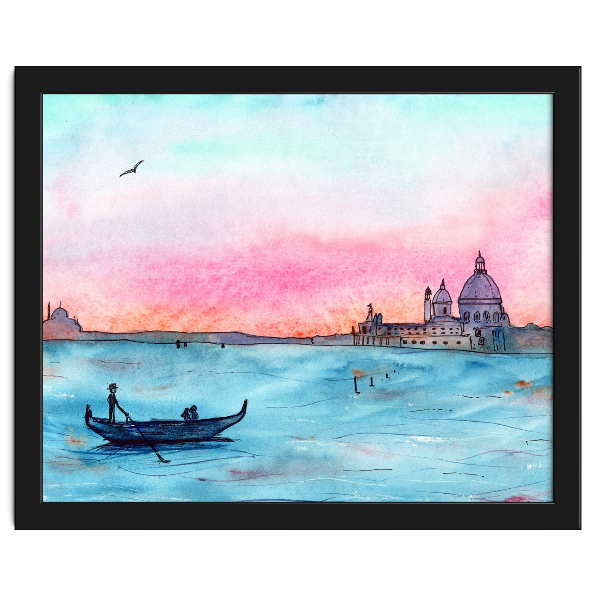 Sunset in Venice || watercolor