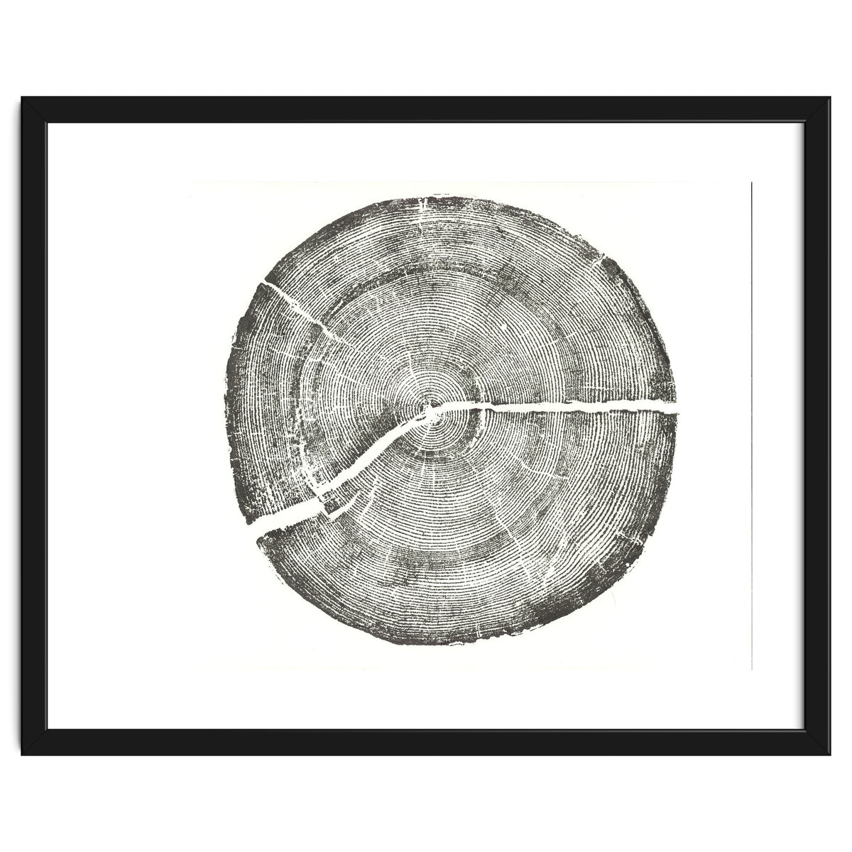 Rock Canyon, Tree Ring Print, Woodblock