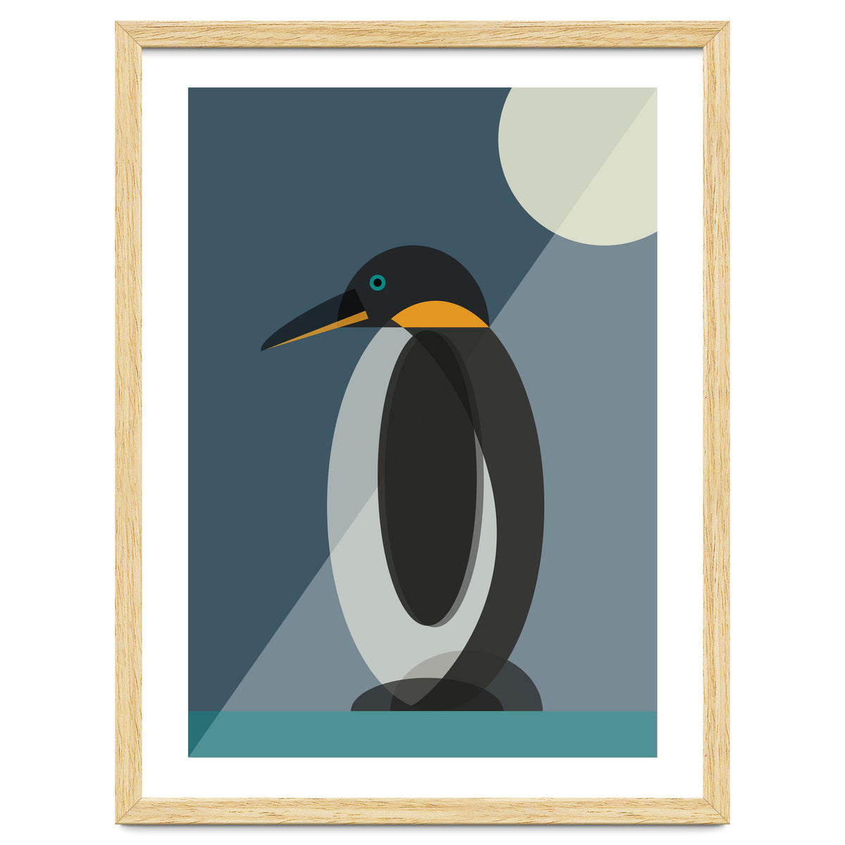 Mid Century Geometric Penguin