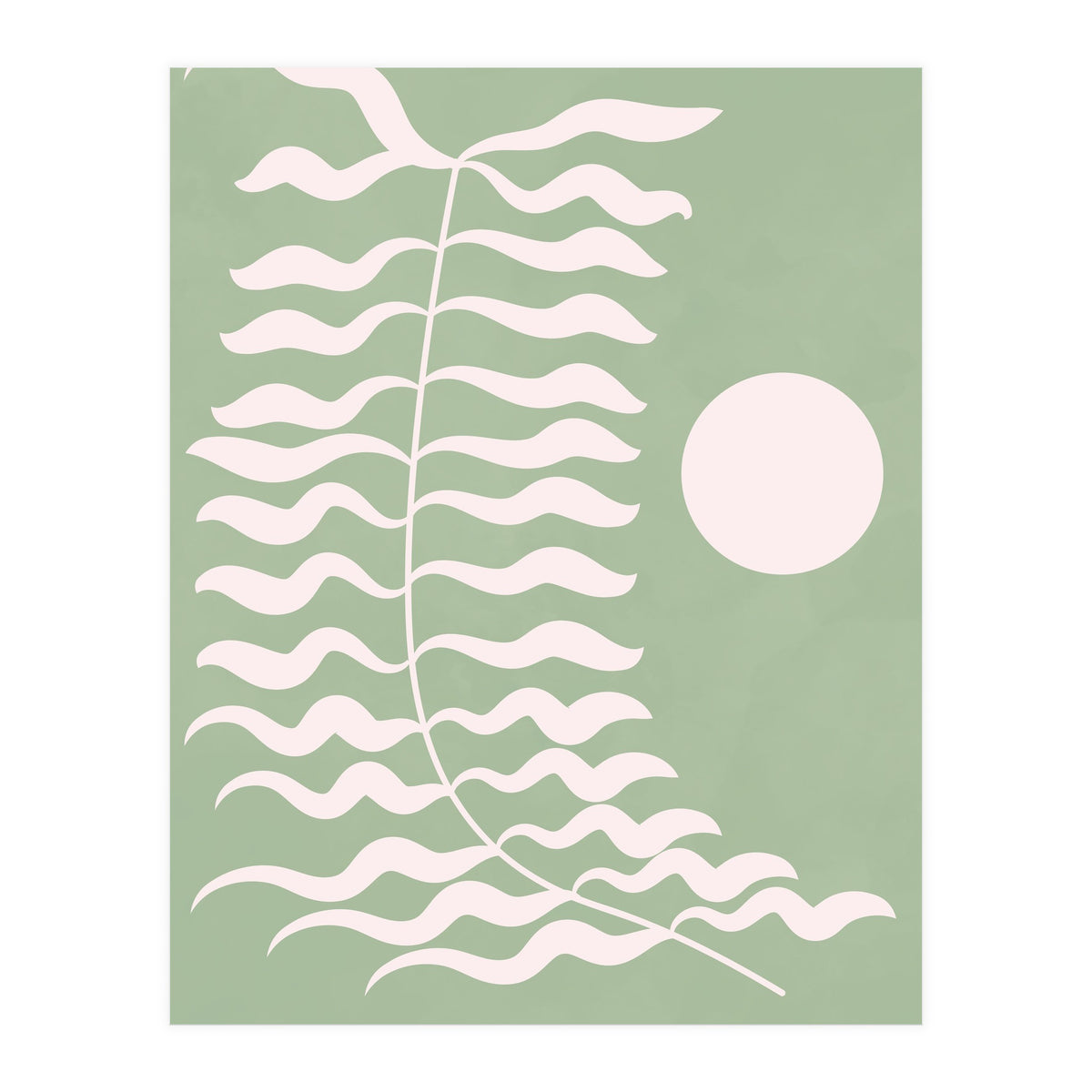 Sage Green Abstract Floral (Print Only)