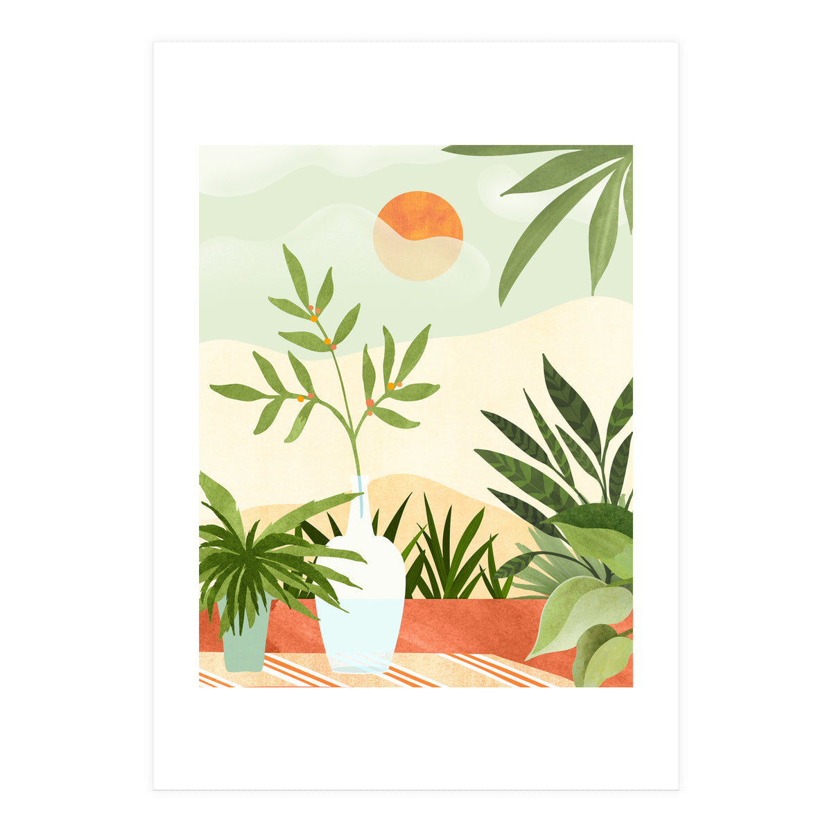 Bohemian Terrace Landscape (Print Only)