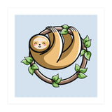 Kawaii Cute Sloth Circle (Print Only) thumbnail