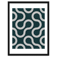 My Favorite Geometric Patterns No.35 - Green Tinted Navy Blue