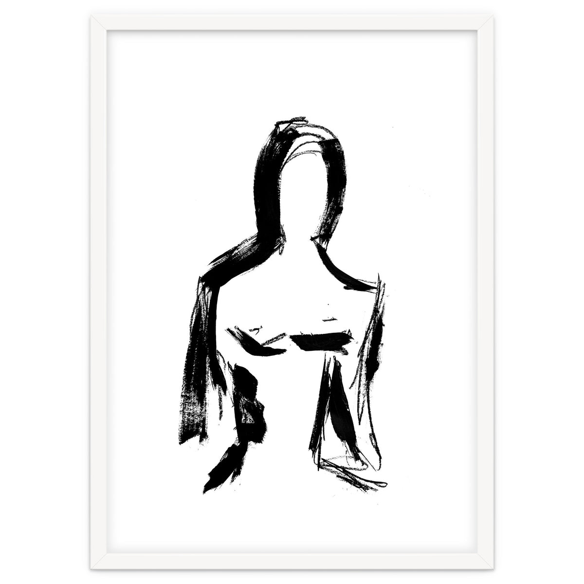 Abstract Monochrome Female Figure