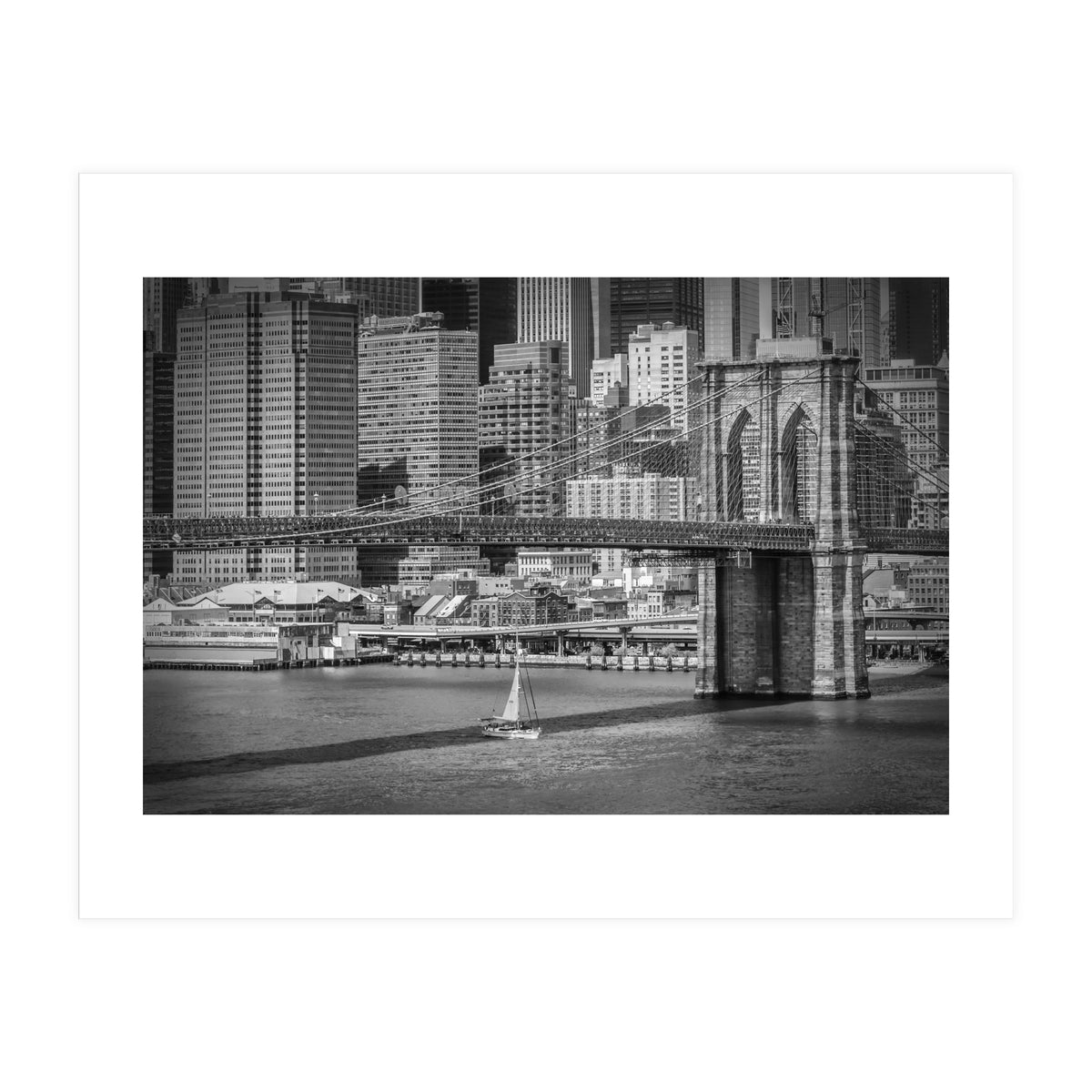NEW YORK CITY Brooklyn Bridge & Manhattan Skyline (Print Only)