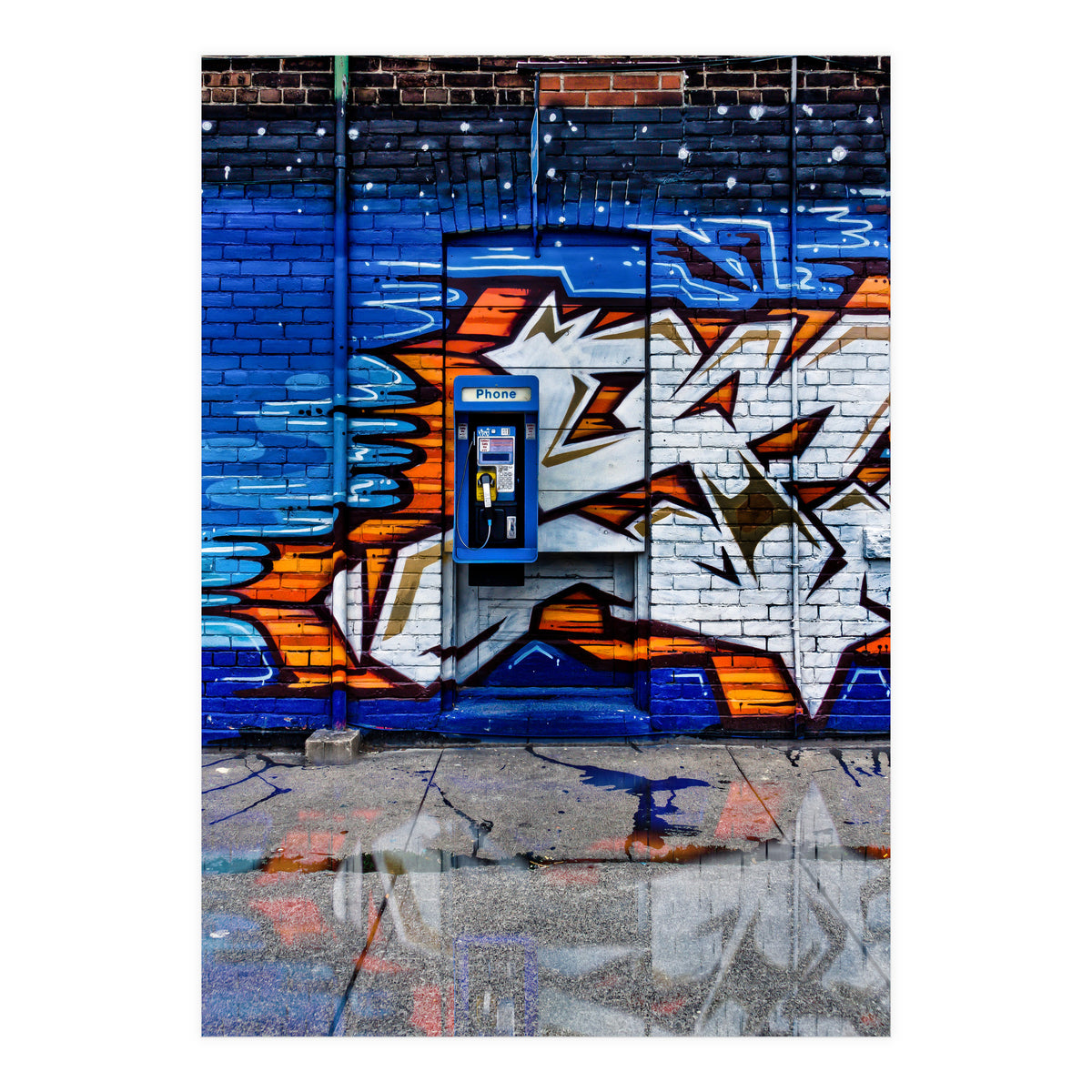 Phone Booth No 12 Color Version Reflection (Print Only)