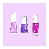 Nail Polish Watercolour | Purple (Print Only) thumbnail