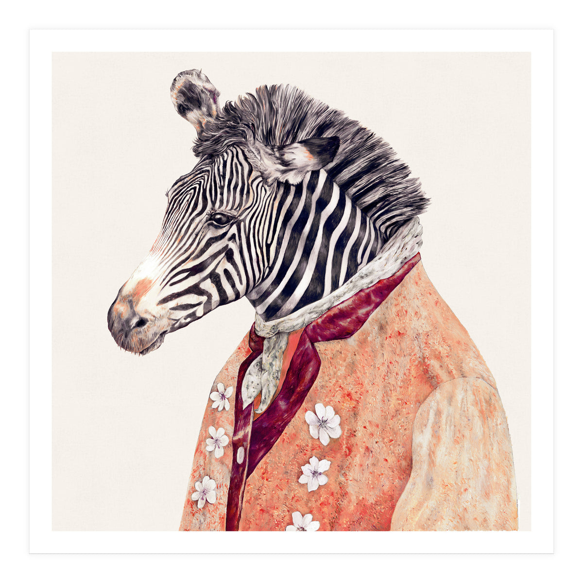 Zebra Cream (Print Only)