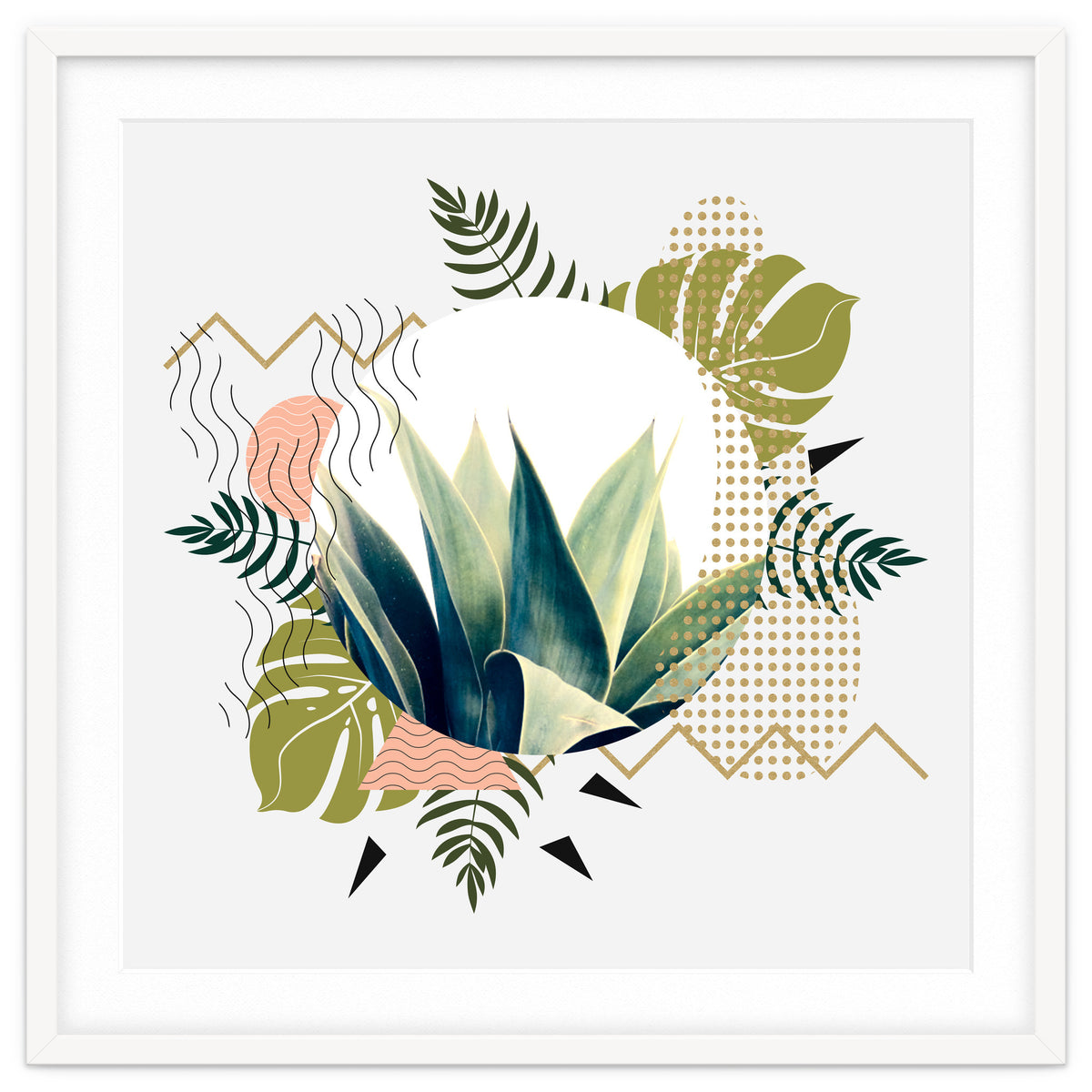 Abstract geometrical and botanical shapes