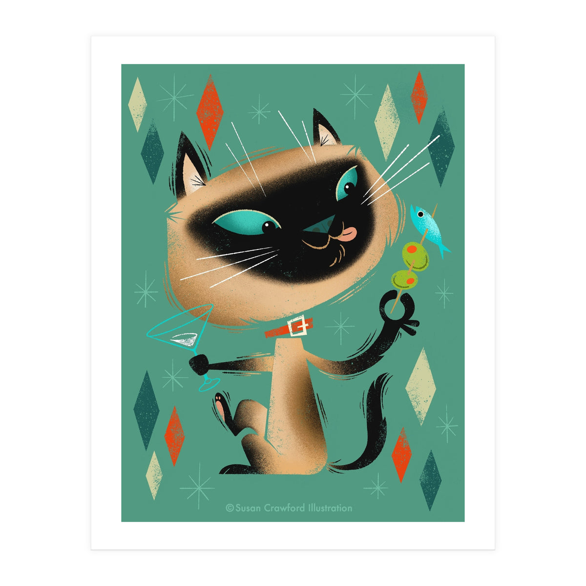 Cat A Tonic Siamese (Print Only)