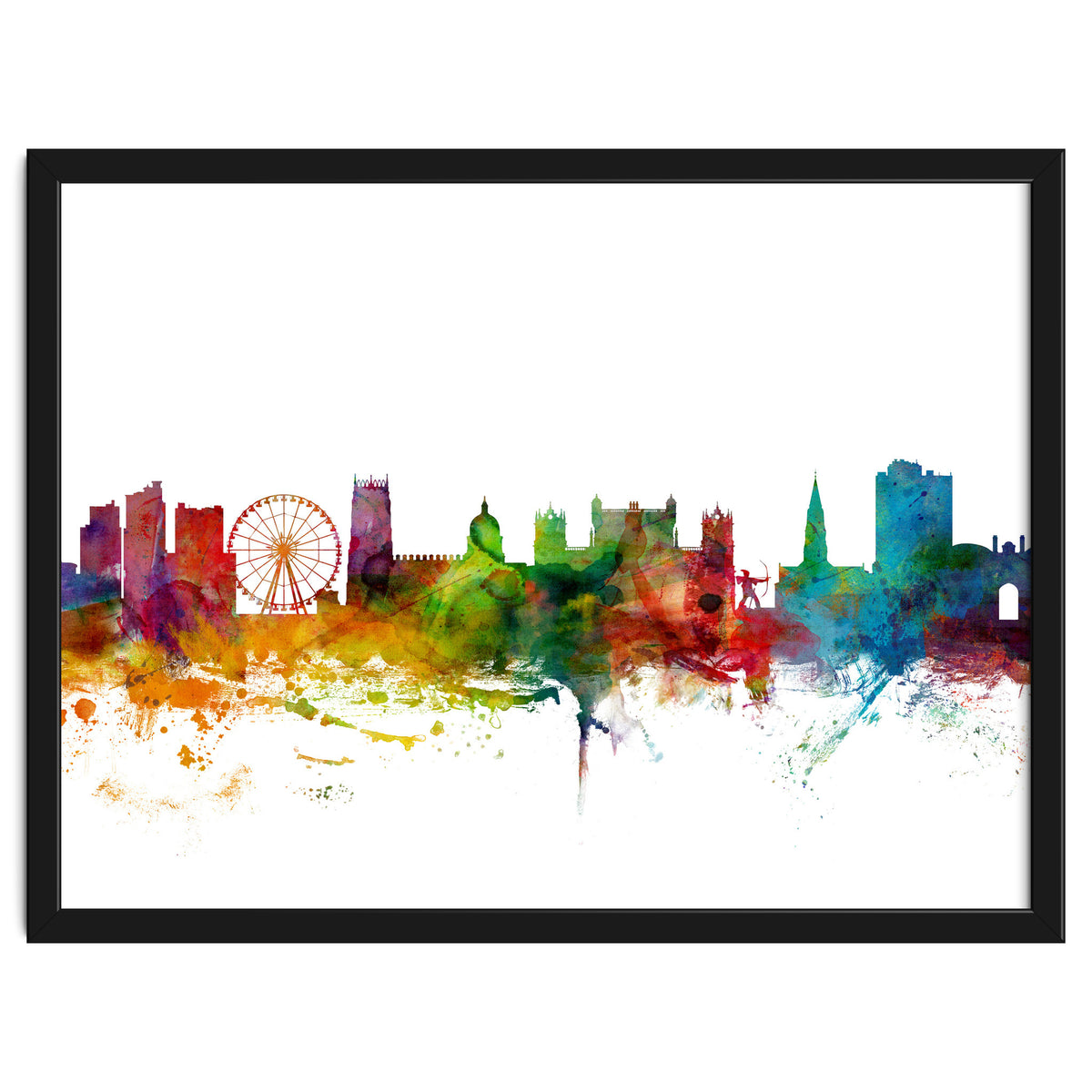 Nottingham England Skyline