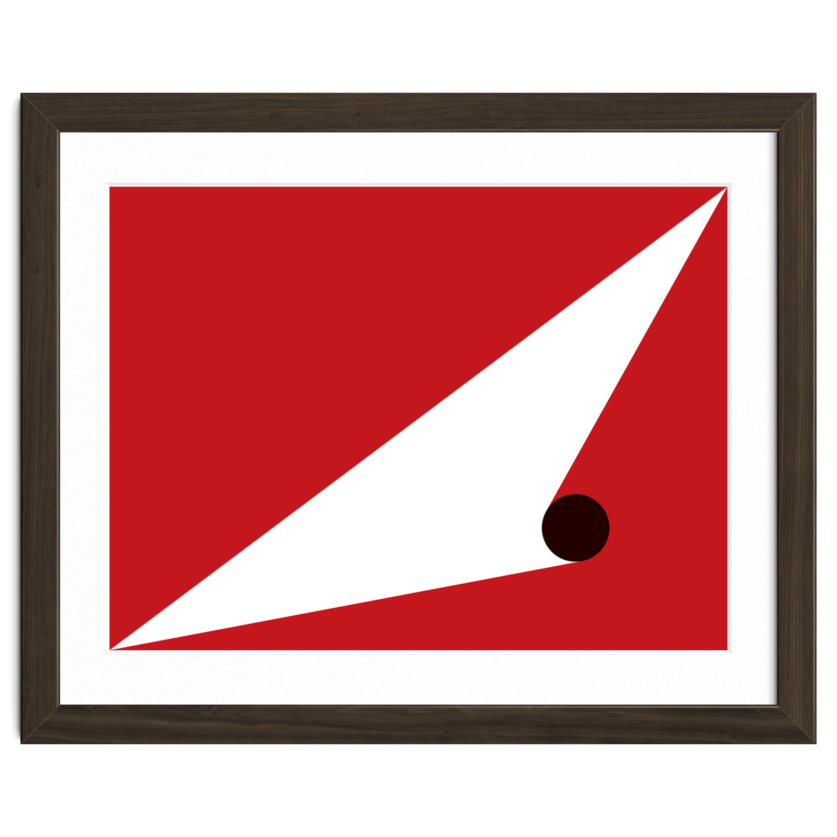 Geometric Shapes No. 71 - red, white & black