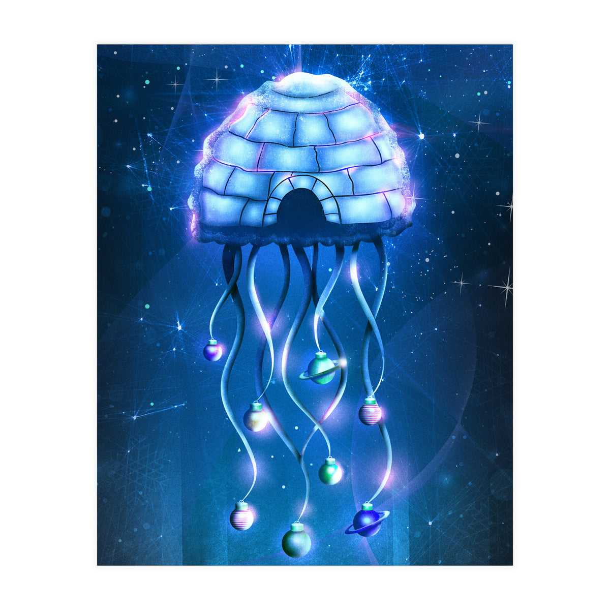 Christmas Jellyfish (Print Only)